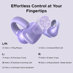 UGREEN HiTune S3 Open Wearable Ear Clip Earbuds - Purple | WS209 55430