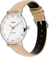 Casio Women 3-Hand Watch - Beige / Silver | LTP-VT04L-7A1D
