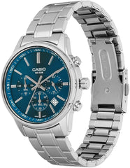 Casio Men 3-Hand Chronograph Watch - Blue / Silver | MTP-E515D-2A1VDF