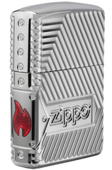 Zippo Armor Bolts Design Lighter - High Polish Chrome | 29672