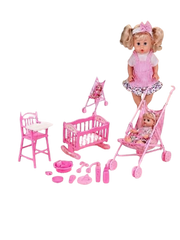 Baby Kids Doll with Stroller Chair & Bed Set | YL129-3