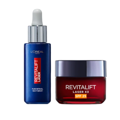 L'Oréal Paris Revitalift Retinol Serum And Cream Bundle At 25% Off