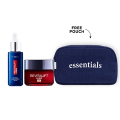 L'Oréal Paris Revitalift Laser Day Cream & Night Serum Bundle + Free Pouch