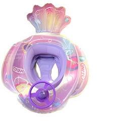Princess Shell Baby Inflatable Swim Seat with Steering Wheel - Pink | 583-17