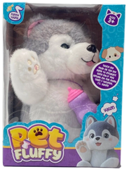 Grey and White Husky Plush Toy | AL-BL-353