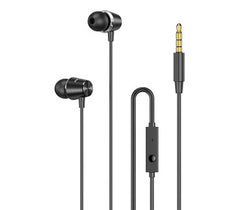 AWEI Noise Isolation Wired Earphones with Microphone and Jack Port – Black | PC-2