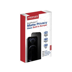 Promate Matte Privacy Glass Built-In Bumper for iPhone 12 Pro Max | Watchdog