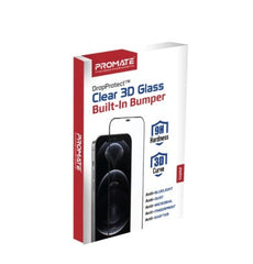 Promate Clear Privacy Glass Built-In Bumper for iPhone 14 Plus | AEGIS-I14