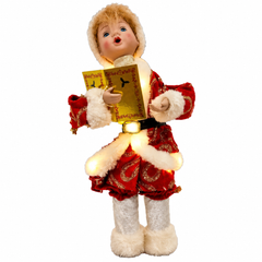 Christmas Caroler Boy Figure with Songbook | CK9182-16CA