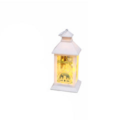 Ramadan LED Lantern with Mosque Silhouette Design – White | 7082-25WB