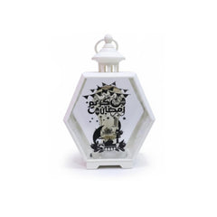 Ramadan Decorative White LED Lantern with Arabic Calligraphy Design | 7082-34