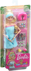 Barbie Spa Doll with Blonde Hair, Puppy & 9 Accessories | GJG55
