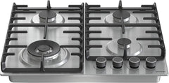 GORENJE Hob 60 cm 4 Gas Burners Cast Iron Safety Inox | GW642ABX
