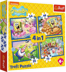 Trefl 4‑in‑1 “The Underwater Life of SpongeBob SquarePants” Puzzle | 34674