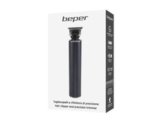 Beper Rechargeable Precision Hair Clipper & Trimmer, Waterproof Stainless Steel Blades, Black | P304CAP001