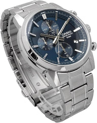 Casio Men 3-Hand Watch - Silver / Blue | MTP-E510D-2A2VDF