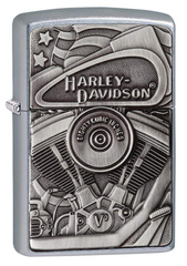 Zippo Harley-Davidson Motor Flag Emblem Street Chrome Lighter | 29266