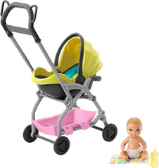 Barbie Skipper Babysitters Inc. Doll & Baby Playset with 2-in-1 Stroller | JJB42