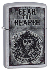 Zippo Sons of Anarchy "Fear the Reaper" Satin Chrome Windproof Lighter | 28502