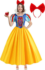 Snow Princess Adult Costume with Headpiece & Dress | 093399