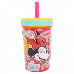 Disney Stor Drop Safe Silicone Straw PP Tumbler 370ml Minnie Mouse Flower Power | 74487