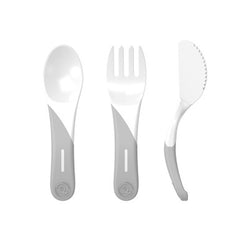 Twistshake Learn Cutlery 6+m , White | 78207