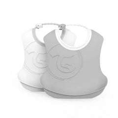 Twistshake Bib 4+m Pastel Grey White | 78597