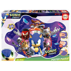 Educa 20026 - Sonic Prime Poster Puzzle (250 Pieces, 100×70 cm) | 20026