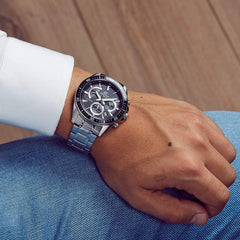 Casio Edifice Men Chronograph Watch - Black Silver | EFR-552D-1AVUDF