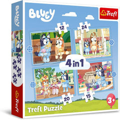 Trefl 4‑in‑1 “Bluey & His World” Puzzle | 34637