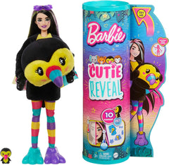 Barbie Cutie Reveal Jungle Series Toucan Doll with 10 Surprises | HKR00