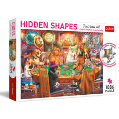 أحجية الصور المقطوعة من Trefl Hidden Shapes - Game Night 1086 قطعة | 10749