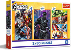 Trefl 3×80 “The Avengers Daays Full of Action” Puzzle | 34883