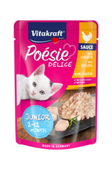 Vitakraft Poésie Délice DéliSauce Chicken (Junior 2–12 Months) Cat Food - 85g | 200986