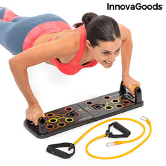 InnovaGoods Push-Up Board With Resistance Bands And Exercise Guide Pulsher | V0103181