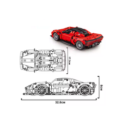 MJI, Creative LEGO-style construction sets, 8610 1208PCS Cada Master Series MOC Technic Building Block Set - Red | MJI-8610