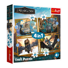 Trefl 4‑in‑1 “How to Train Your Dragon” Puzzle | 34678