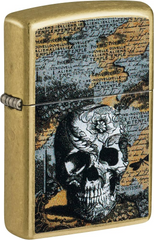 Zippo Floral Skull Design Windproof Lighter | 46577