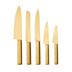 Karaca Goldest Premium 5Pcs Knife Set – 1 Chef’s Knife Bread Knife – Slicing Knife – Chopping Knife – Paring Knife |  153.03.08.2558