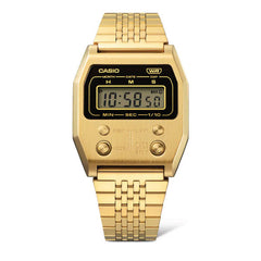 Casio Digital Unisex Watch Gold Case, Gold Dial, Gold Stainless Steel Band | A1100G-5DF