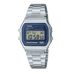Casio Vintage Digital Unisex Metal Watch - Blue / Silver | A158WEA-2DF
