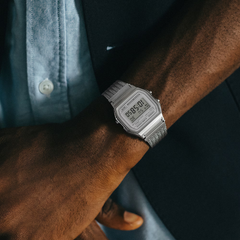Casio Vintage Digital Unisex Watch - Silver | A158WEM-7DF