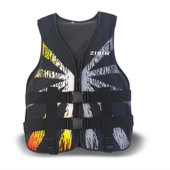 ZIBIN Life Jacket Safety Vest - Black, Size M | 585-19