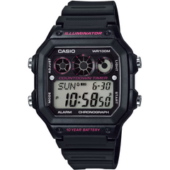 Casio Digital Men Watch Black Case, Black Dial , Black Resin Band | AE-1300WH-1A2VDF