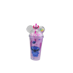 Kids Stitch Double Wall Glitter Tumbler Cup with Straw & Dome Lid – Pink | AL6620-10PK