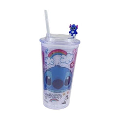 Kids Cartoon Angel Plastic Tumbler with Straw Ice Drink Cup – Pink | AL6620-11B