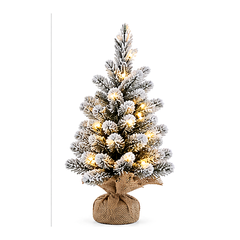 Snowy Christmas Tree Lamp with LED Lights - Small | AL980