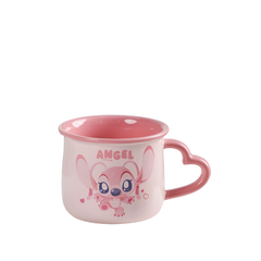 Cute Cartoon Angel Ceramic Mug Kids Coffee & Milk Cup – Pink | ALJY23-083A