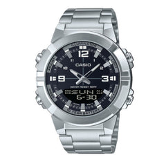 Casio Men Analog-Digital Watch - Black / Silver | AMW-870D-1AVDF
