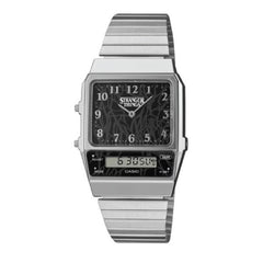 Casio Stranger Things Collaboration Vintage Unisex Watch - Black / Silver | AQ-800EST-1ADR
